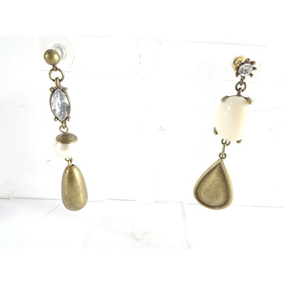 Gerard Yosac Jewelry - Gerard Yosca Gold Swarovski Crystal Pearl Drop Earrings NWOT 175 VINTAGE